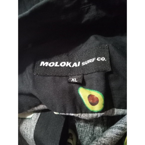 Molokai Surf Co. Hawaiian button down, short sleeve, avocado print shirt, L - Picture 5 of 6